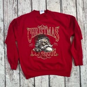 Vintage 1990s Santa Claus Christmas Classique Ugly Sweater Party Sweatshirt